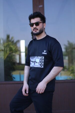 Drop Shoulders T-Shirts (Black PF) Money