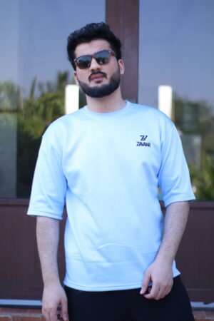 Drop Shoulders T-Shirt (Sky Blue PF) Rude Boys