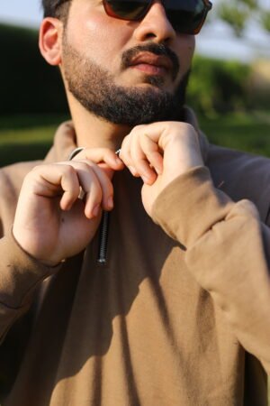 Track Suites (Half Zipper Plain) Brown