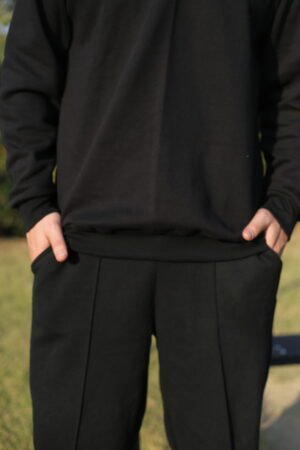 Track Suites (Half Zipper Plain) Black