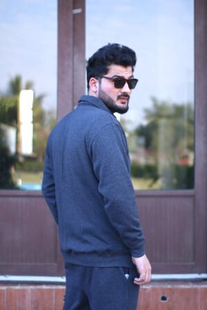 Track Suites (Half Zipper Plain) Gray Charcol